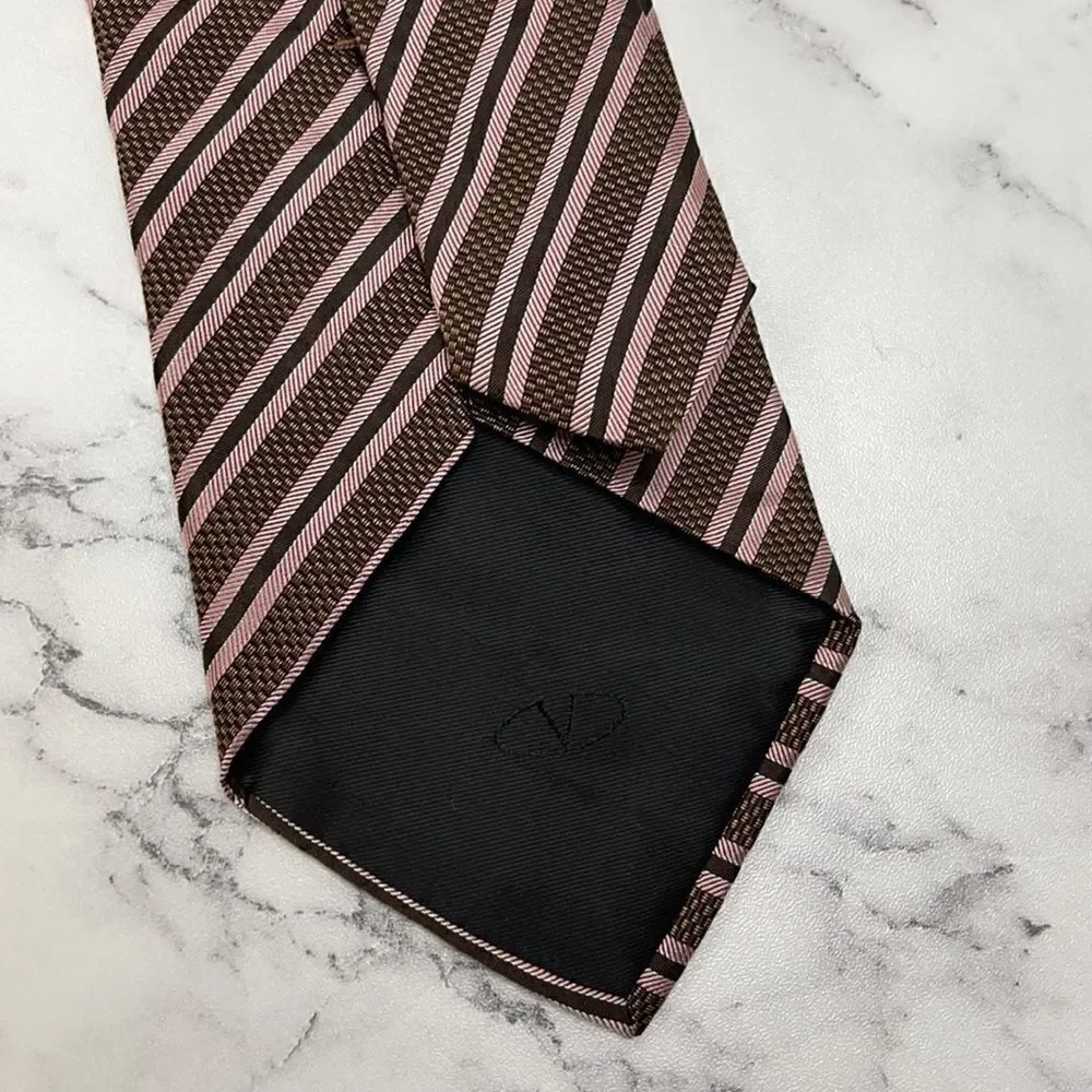 Valentino Made in Italy Silk Stripe Tie